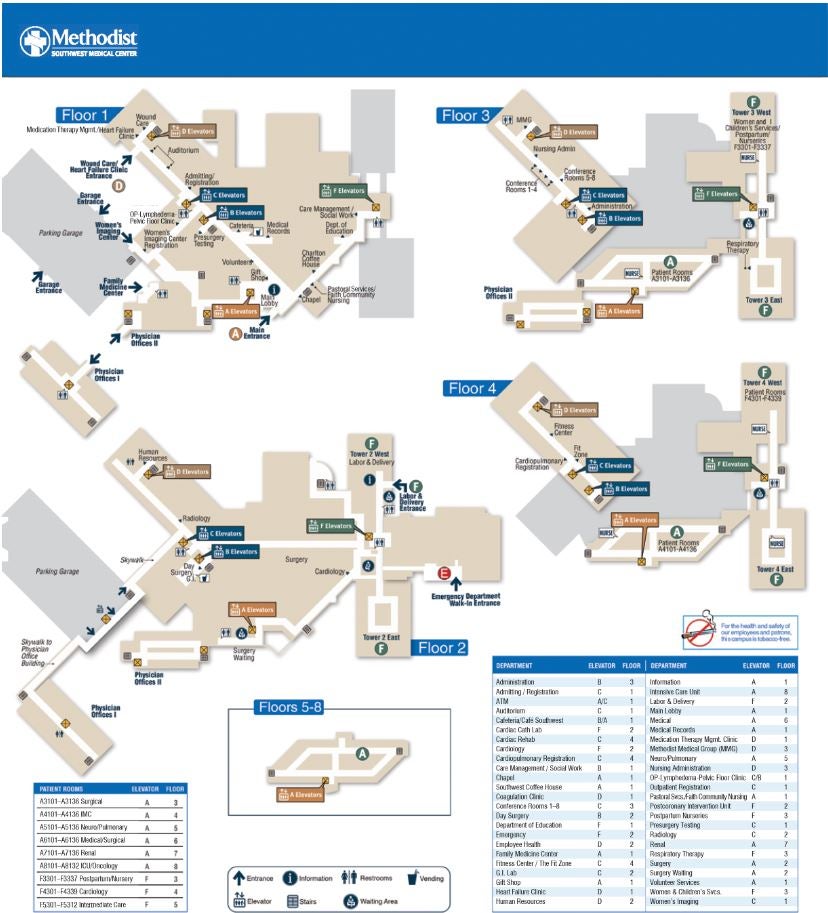 Methodist Southwest Medical Center campus map